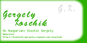 gergely koschik business card